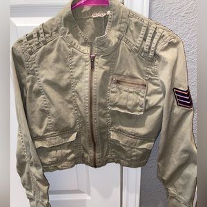 Mudd Cropped Jacket | Army Military Style